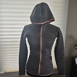 Columbia Women's Size Small Gray W/ Pink Trim Hooded Jacket